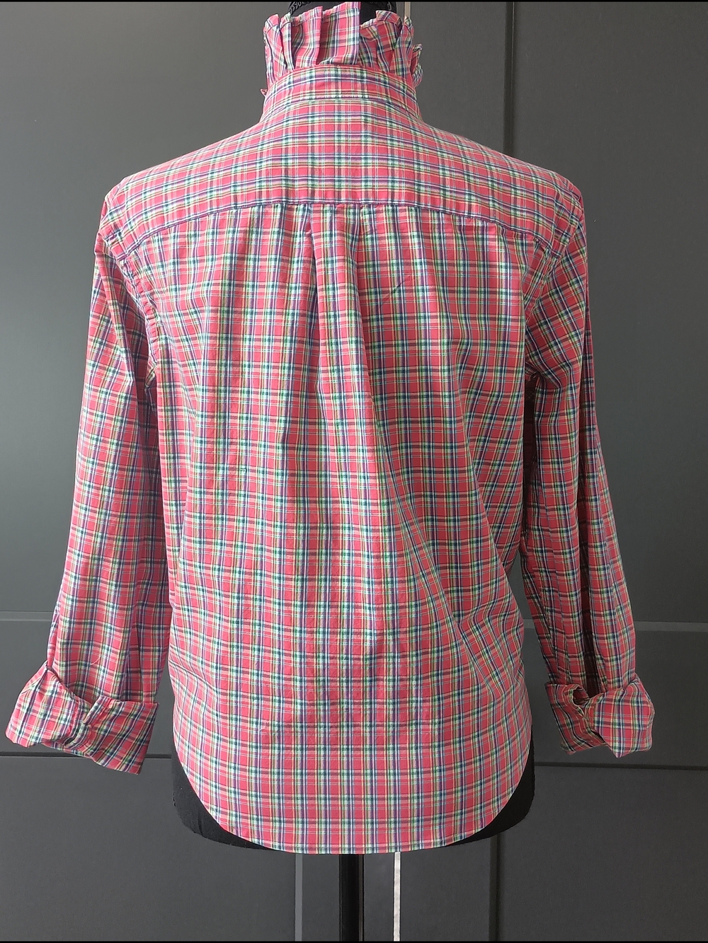Upcycled Women's Ralph Lauren Ruffled Collar Shirt #080 - Picture 5 of 9